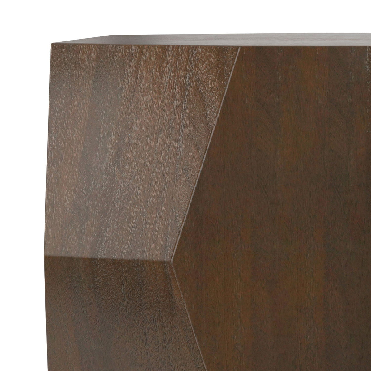 Walnut geometric coffee table with acacia veneer, 39-in square, angled bevel by HouseOfZazla on Tampa Home & Garden Store