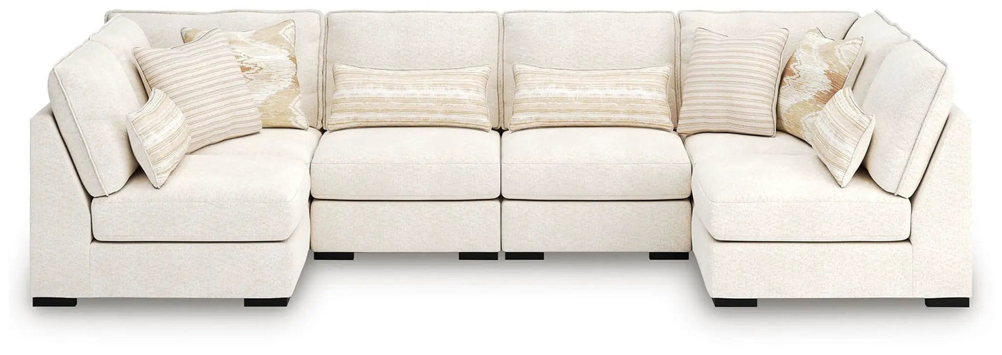 Donelson Creek Sectional stationary beige fabric by Unique Piece Furniture on Tampa Home & Garden Store