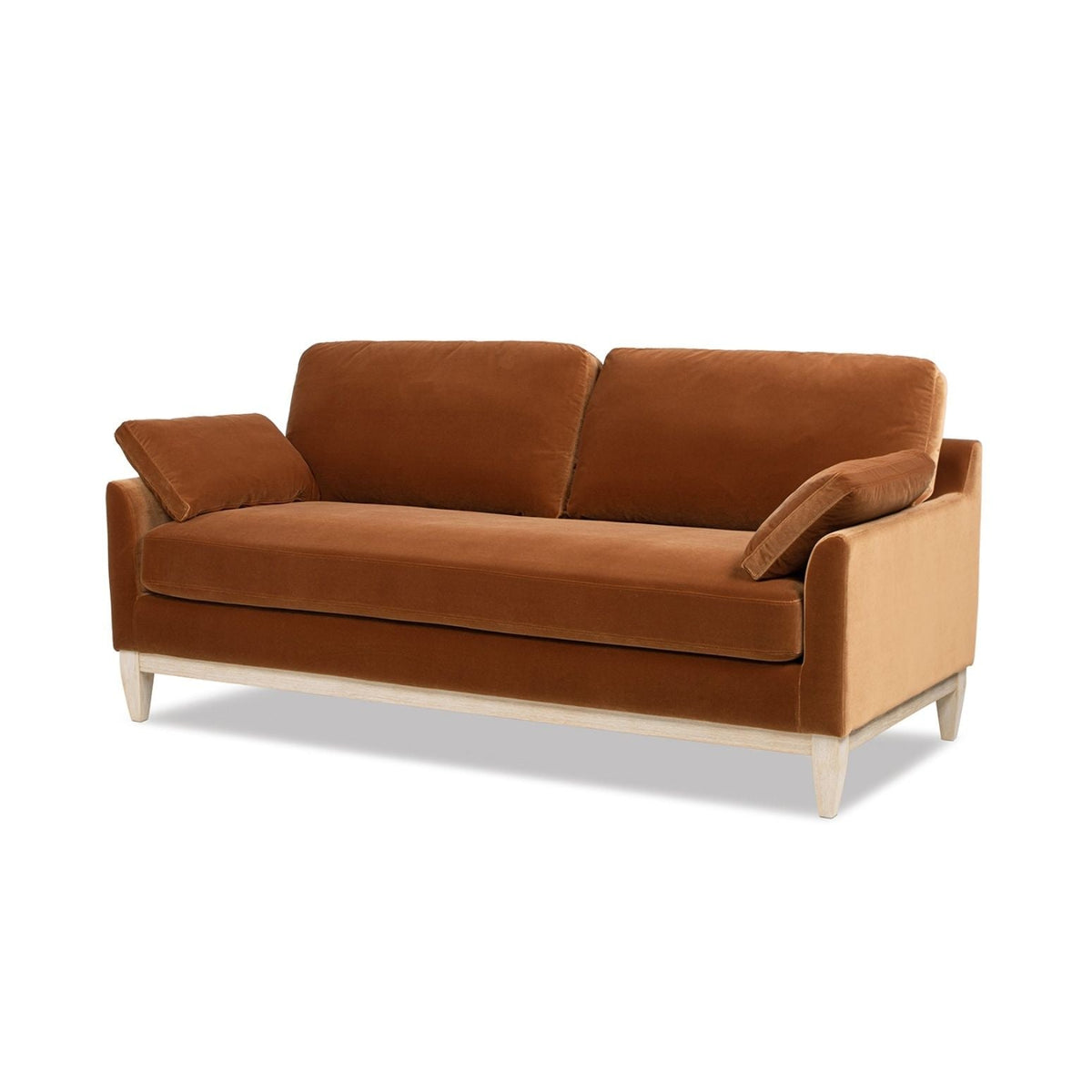Pasadena Natural Rubberwood and Farmhouse Sofa