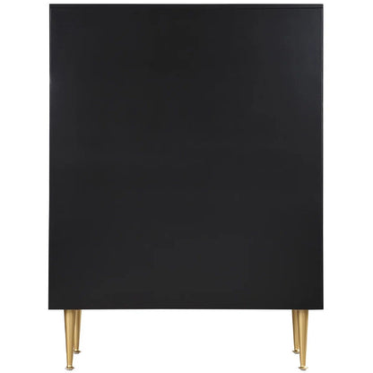 Contemporary black accent chest with gold tapered legs by HouseOfZazla on Tampa Home & Garden Store