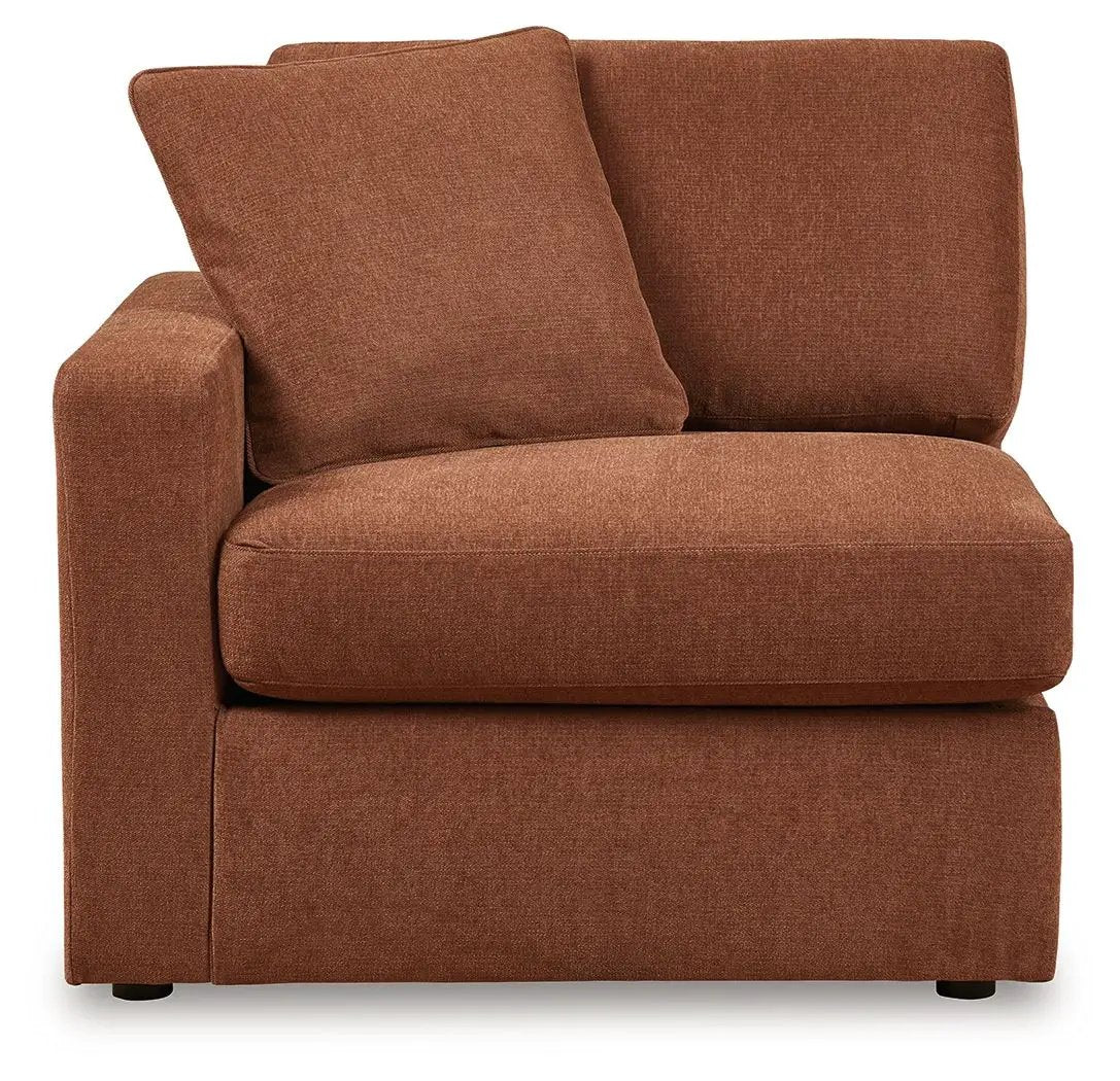 Modmax Sectional Spice rust-orange fabric stationary sectional by Unique Piece Furniture on Tampa Home & Garden Store