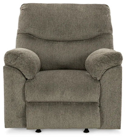 Alphons Rocker Recliner in taupe textured fabric with plush arms by Unique Piece Furniture on Tampa Home & Garden Store