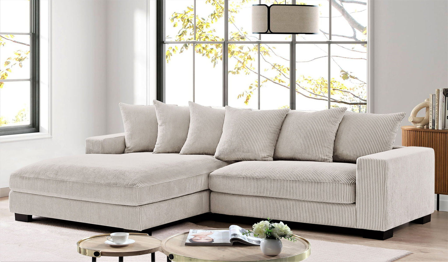 Luxe Oversized 2 Piece Sectional Sofa for Living