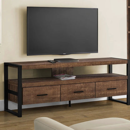 Tv Stand Console With Center Storage Drawers