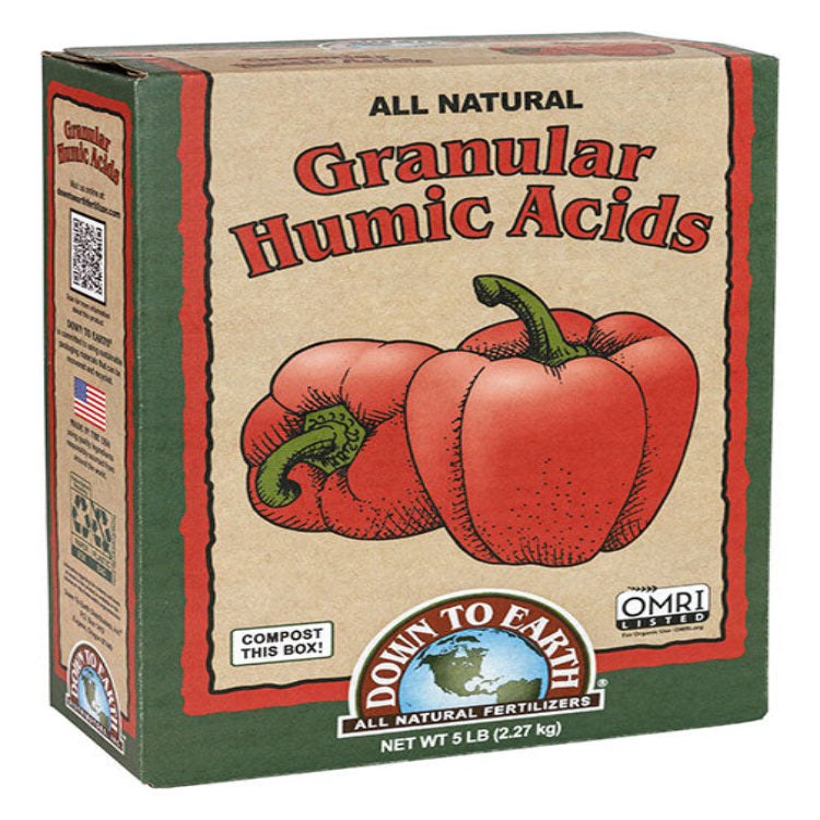 Down to Earth Granular Humic Acids fertilizer, all natural granular soil amendment, 5 lb OMRI on Tampa Home & Garden Store