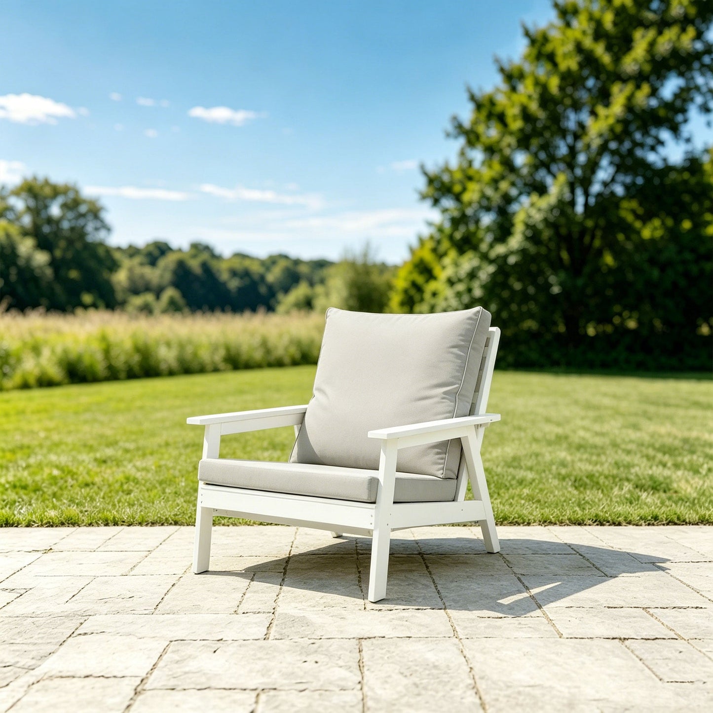 All Weather Hips Outdoor Single Sofa and Cushion