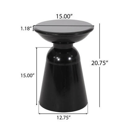 Modern Round Metal Pedestal Outdoor Table