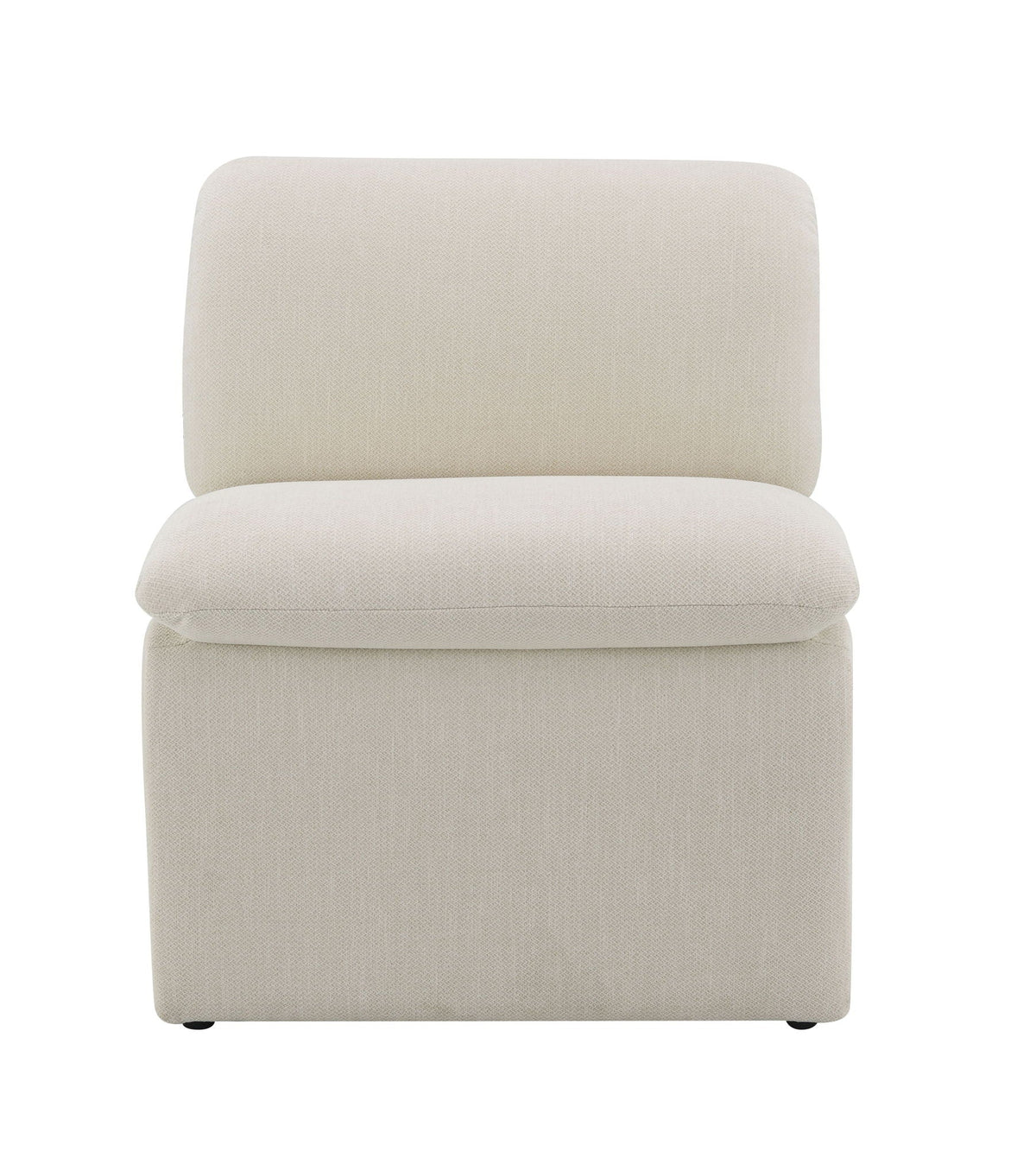 Curved Shape Accent Chair beige premium fabric upholstery HouseOfZazla on Tampa Home & Garden Store