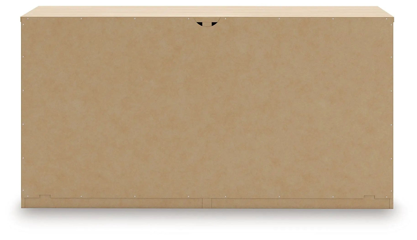 Onita White Six Drawer Dresser Ball Bearing Glide
