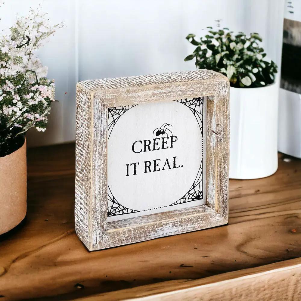 Creep and Autumn Double Sided Sign for Home Decor