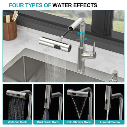 Stainless Steel Kitchen Sink with Faucet and Soap