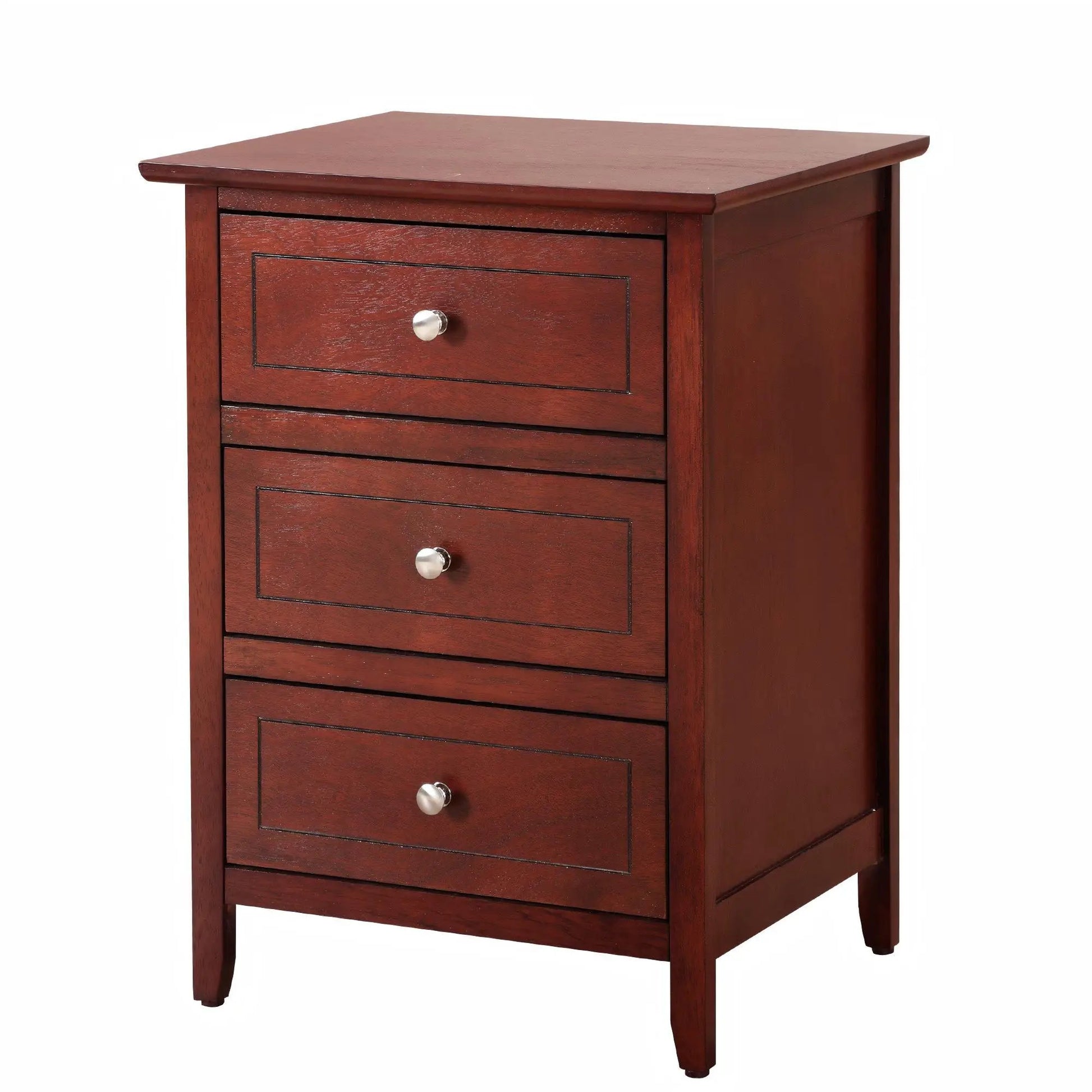 Dove Tailed Drawers 3 Drawer Nightstand in dark cherry finish by Unique Piece Furniture on Tampa Home & Garden Store