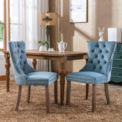 Nikki High End Tufted Dining Chair Set of Two