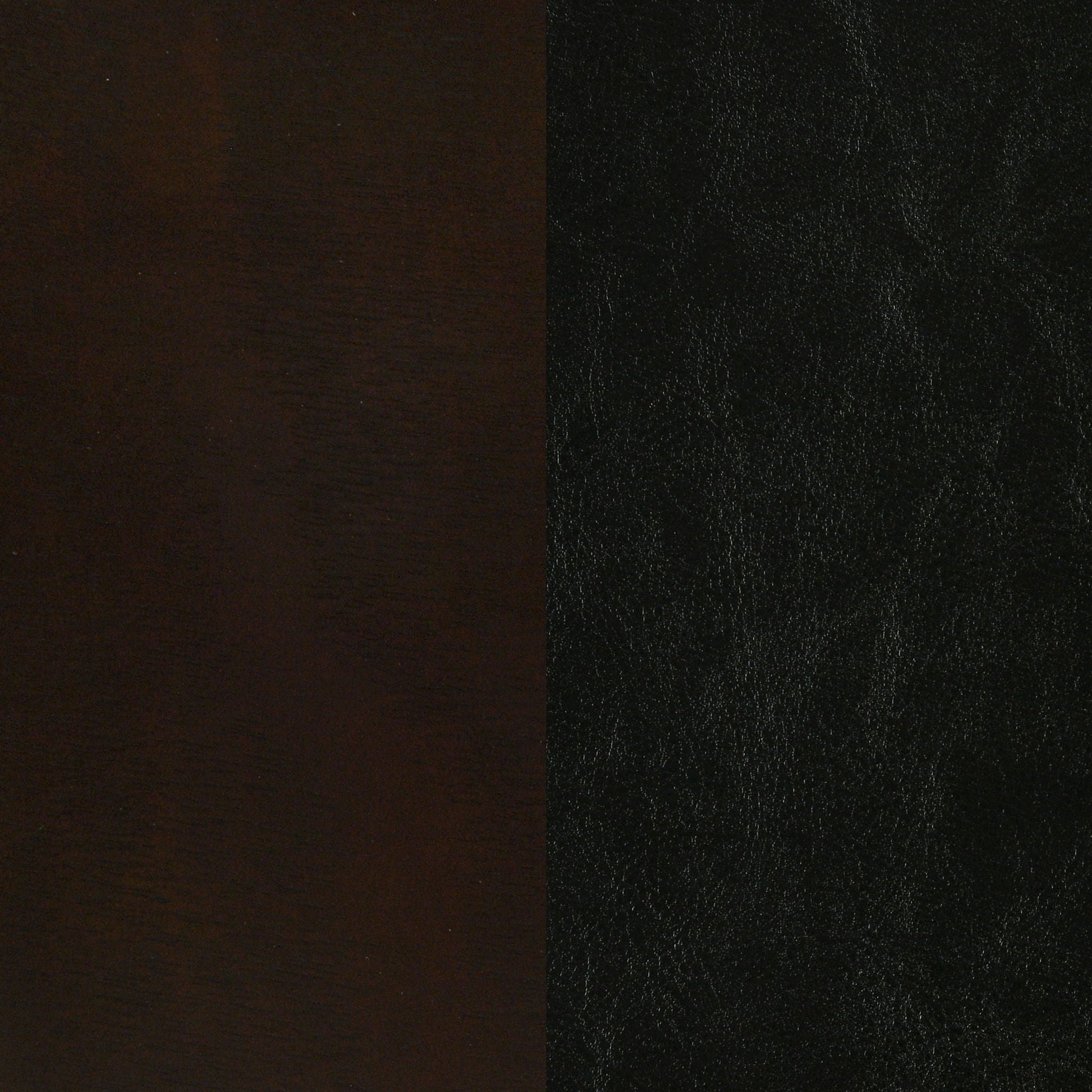 Twin panel bed brown wood finish swatch beside black textured finish swatch HouseOfZazla on Tampa Home & Garden Store