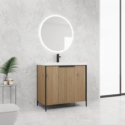 Modern Freestanding Vanity With Resin Sink