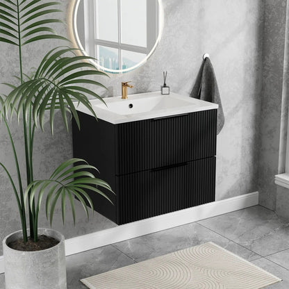 Floating Wall Mounted Vanity Sink and Drawers