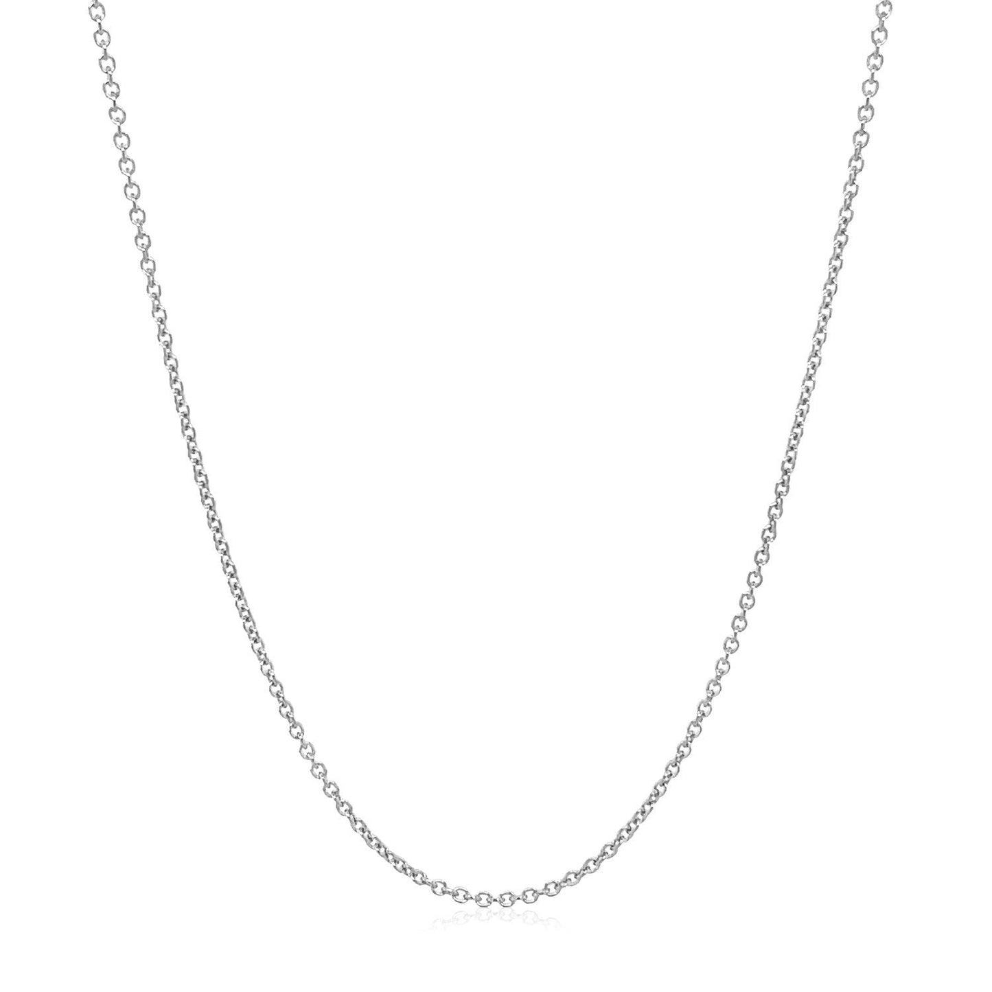 14k white gold round cable link chain necklace 1.2mm Bids.com on Tampa Home & Garden Store