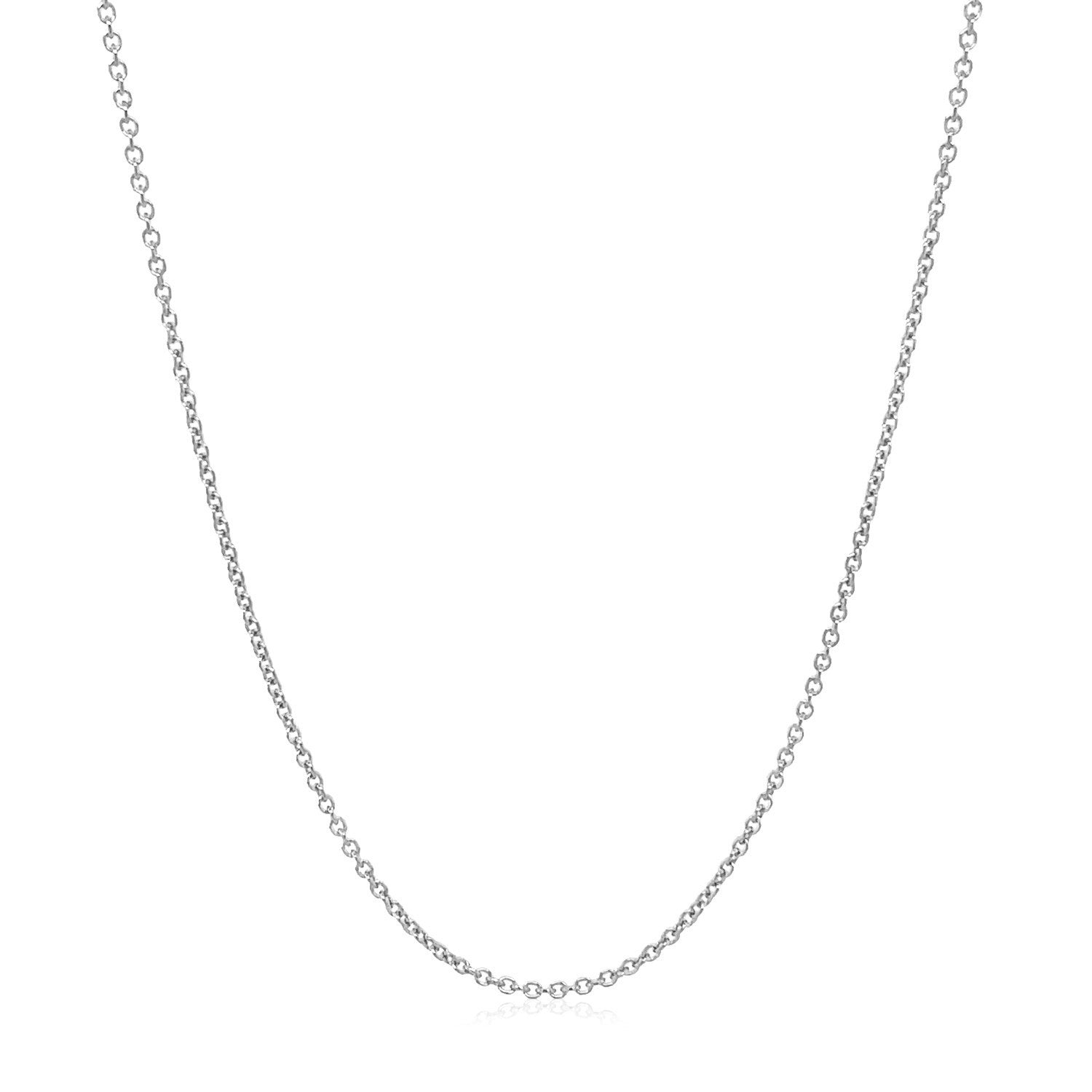 14k white gold round cable link chain necklace 1.2mm Bids.com on Tampa Home & Garden Store