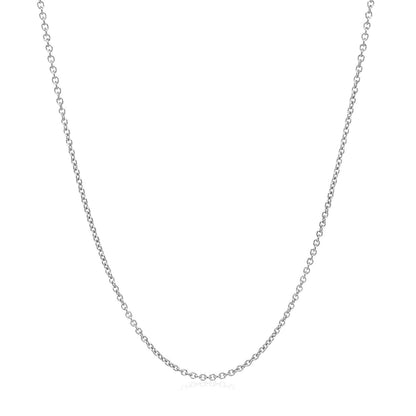 14k white gold round cable link chain necklace 1.2mm Bids.com on Tampa Home & Garden Store