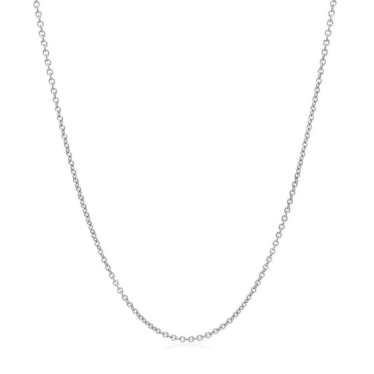 14k white gold round cable link chain necklace 1.2mm Bids.com on Tampa Home & Garden Store