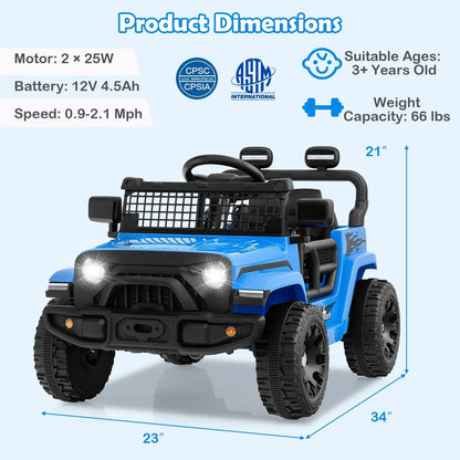 12V Kids Ride on Truck Battery Powered Vehicle