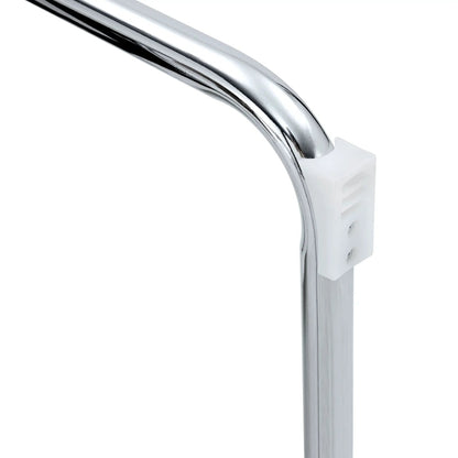Chrome metal chair leg with white plastic connector, modern dining chair component on Tampa Home & Garden Store