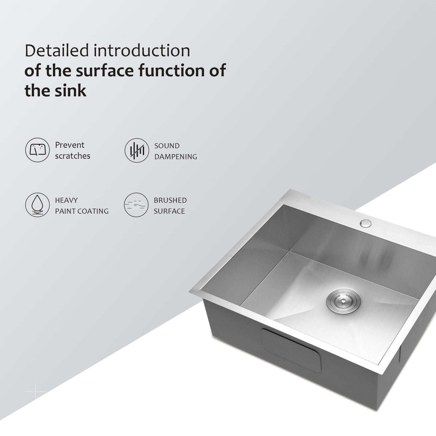 Topmount Brushed Stainless Steel Kitchen Sink