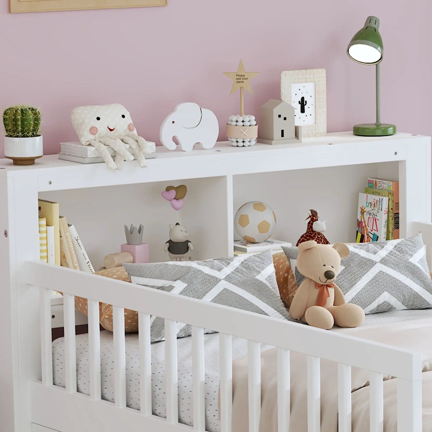 Bed With Headboard Storage and Under Bed Drawers