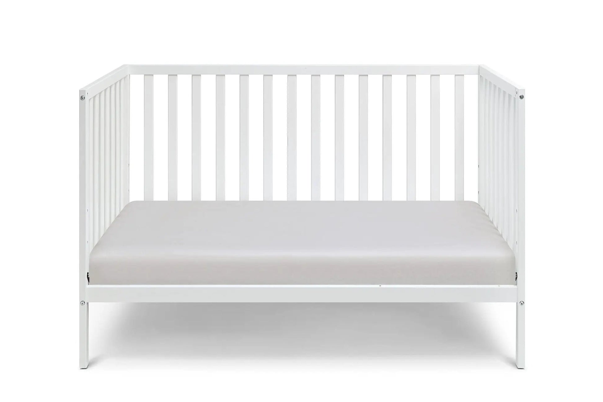 Palmer 3-in-1 Convertible Island Crib white with slatted sides by Unique Piece Furniture on Tampa Home & Garden Store