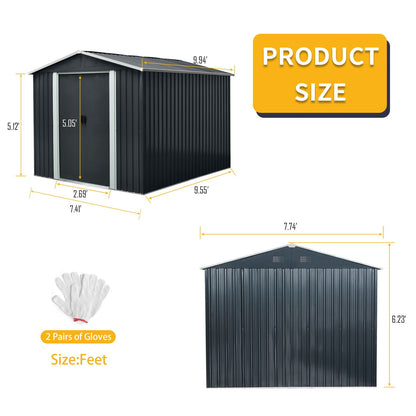 Outdoor Metal Storage Shed And Floor Base