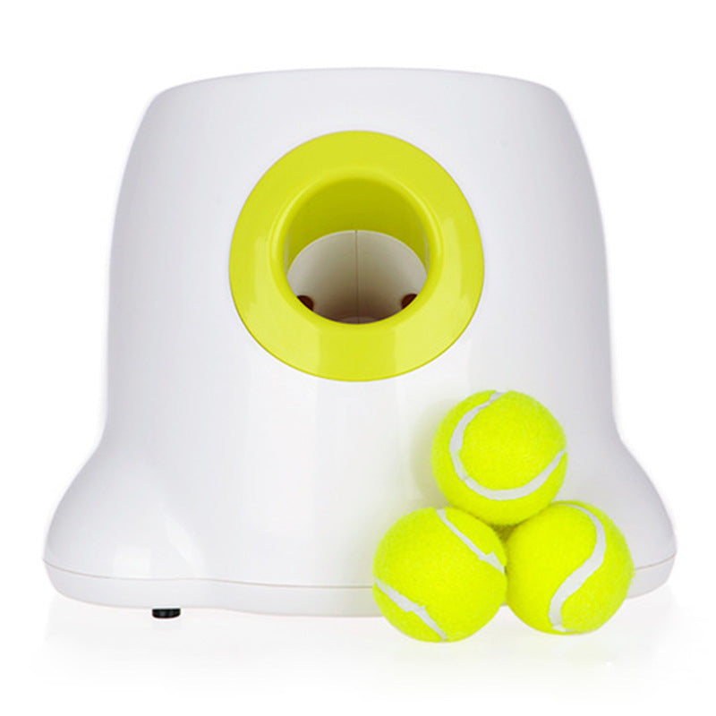 Dog Pet Automatic Interactive Ball Launcher white lime-green ring 3 balls Sell My Stuff on Tampa Home & Garden Store