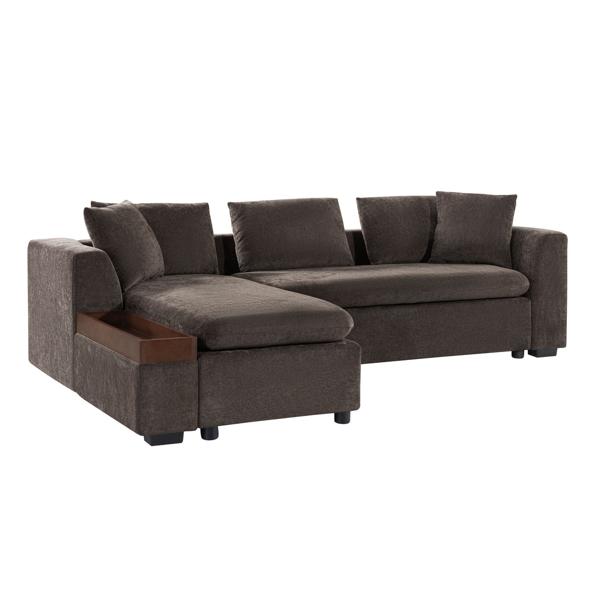 Modern L Shaped Sofa With Storage And Upholstery