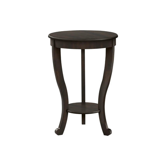 Accent End Table 2-Tier traditional walnut finish with curved legs by Unique Piece Furniture on Tampa Home & Garden Store