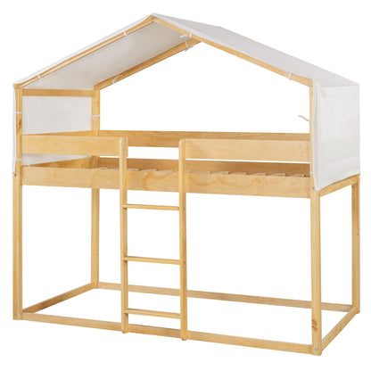 Sturdy Pinewood Bunk Bed and the Kids Play Tent