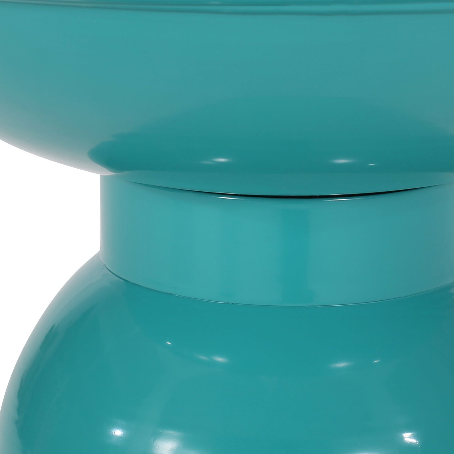 Modern Round Metal Pedestal Outdoor Table