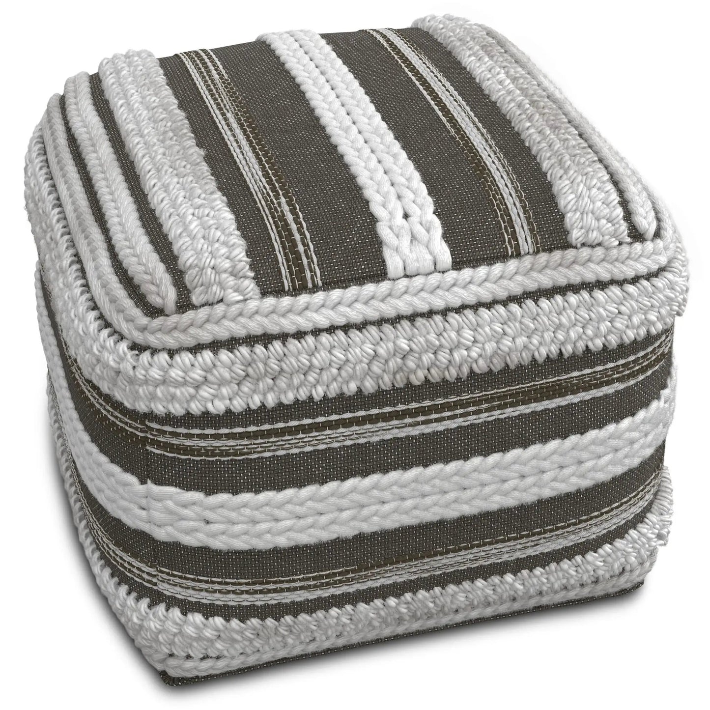 Sommer Handcrafted Square Pouf for Living Room