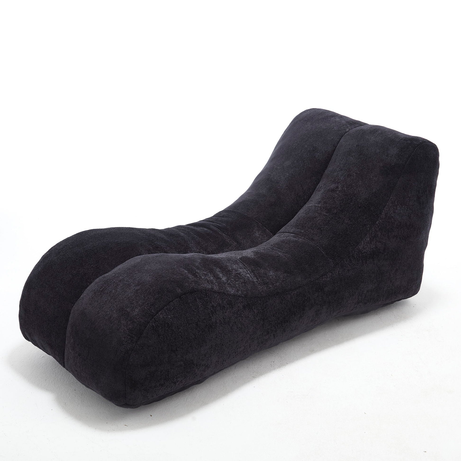 Creative bean bag sofa chair in dark charcoal velvet with high quality sponge filling on Tampa Home & Garden Store