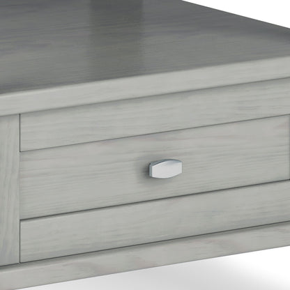 Warm shaker coffee table with drawer and shelf in graywashed wood by HouseOfZazla on Tampa Home & Garden Store