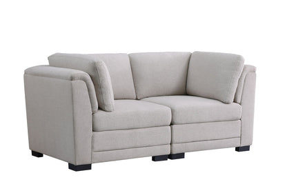 Light gray loveseat Kristin by HouseOfZazla with removable cushions, stationary seating on Tampa Home & Garden Store
