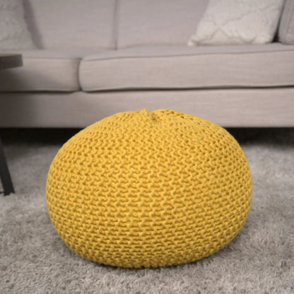 Bordeaux Knitted Pouf Versatile Ottoman Cushion