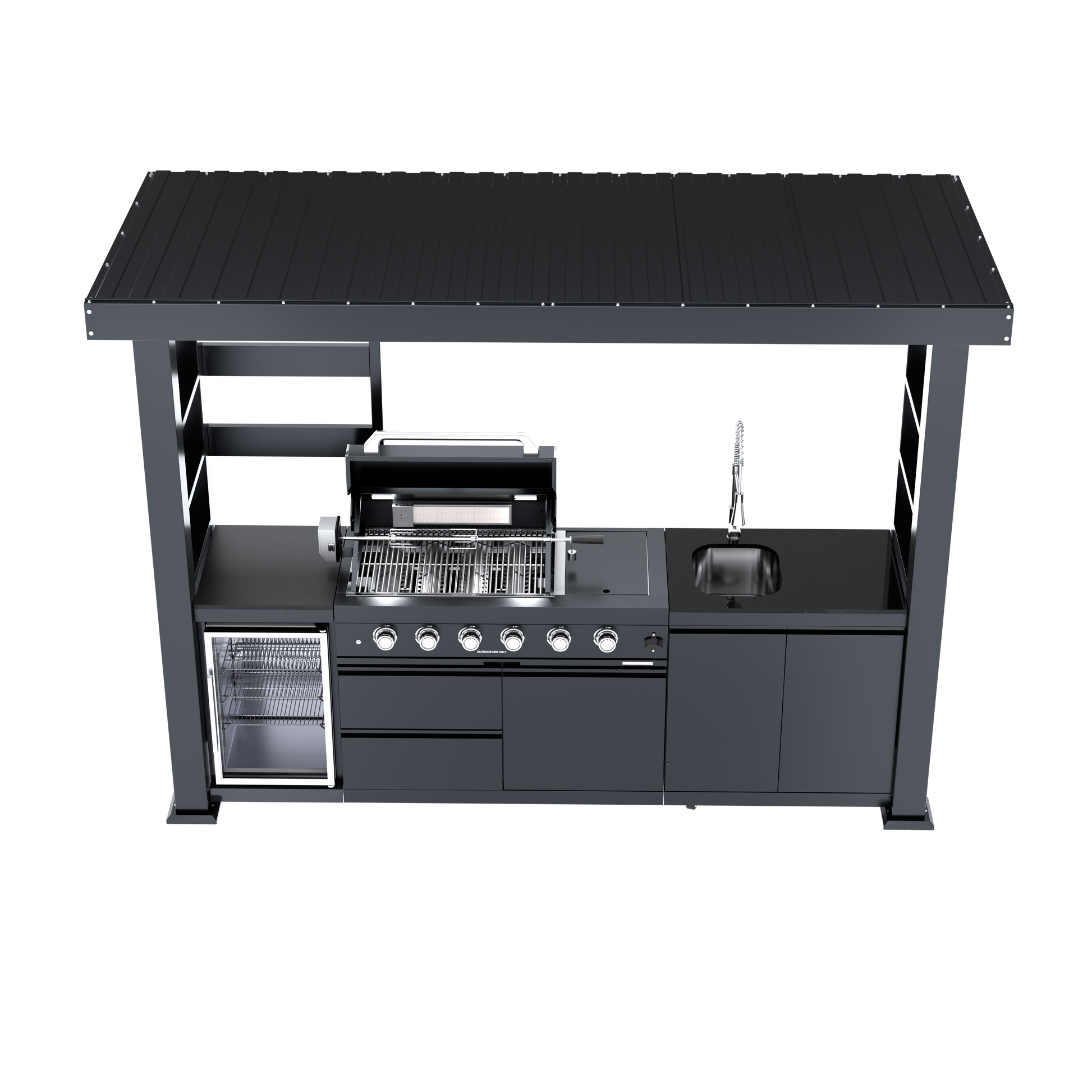 110-Inch Deluxe Stainless Steel Gas Outdoor Kitchen Grill by HouseOfZazla on Tampa Home & Garden Store