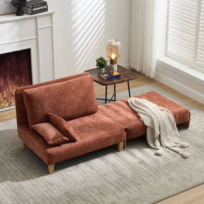Mid Century Modern 3 Pillow Foldable Sofa Bed