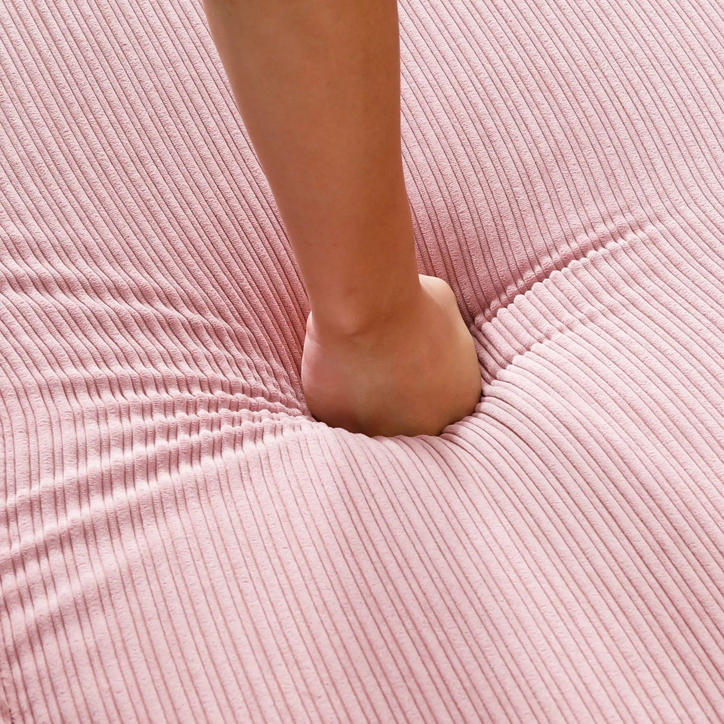 Sleeper sofa pink ribbed fabric surface with soft texture by Unique Piece Furniture on Tampa Home & Garden Store