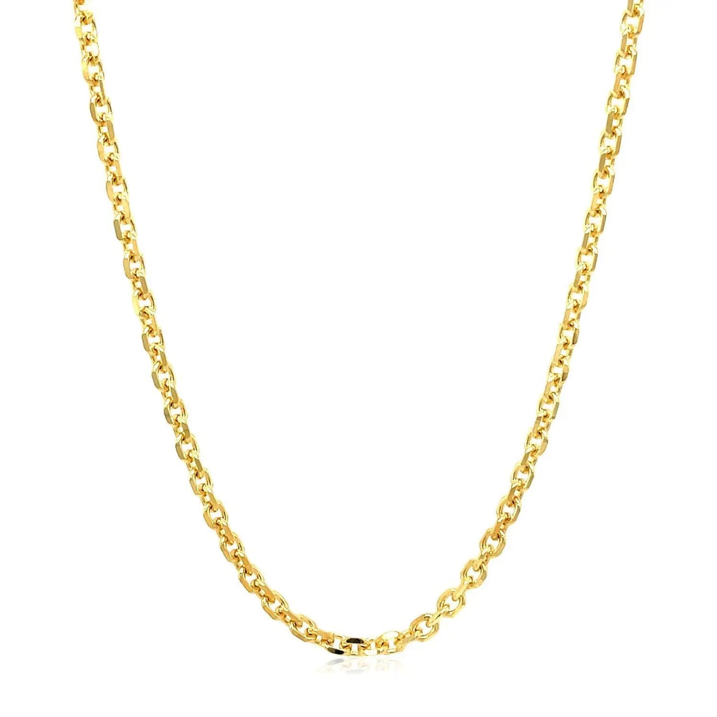 Necklace 18k yellow gold diamond-cut cable chain 2.60 mm by Bids.com on Tampa Home & Garden Store