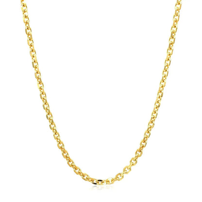 Necklace 18k yellow gold diamond-cut cable chain 2.60 mm by Bids.com on Tampa Home & Garden Store