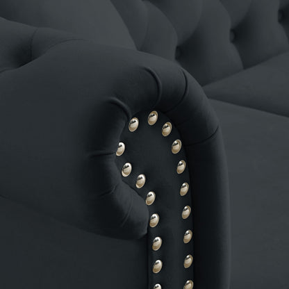 Chesterfield Sofa With Nailhead Trim and Cushions