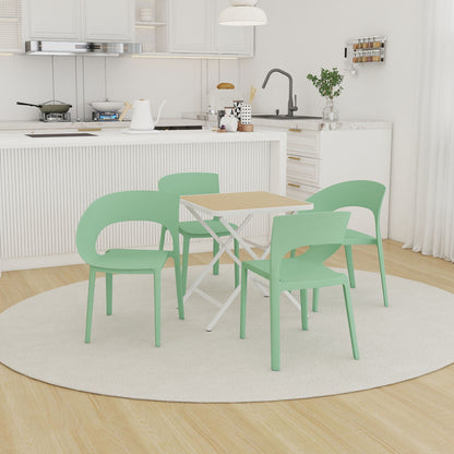 4 piece outdoor set with folding table in green by HouseOfZazla, mint green chairs on Tampa Home & Garden Store