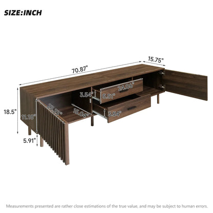 TV stand for TVs up to 80 inches in dark brown wood with ample storage on Tampa Home & Garden Store