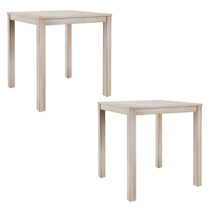 Modern Table Sets beige compact design, two beige wood bar tables with slim square legs on Tampa Home & Garden Store