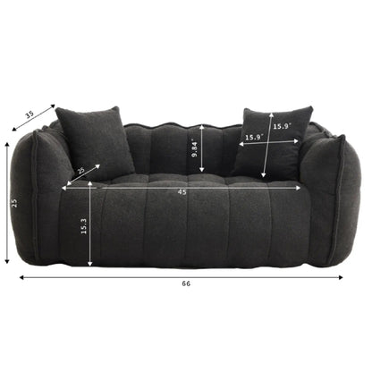Cozy Beanbag Chair With Resilient Foam Core For 2